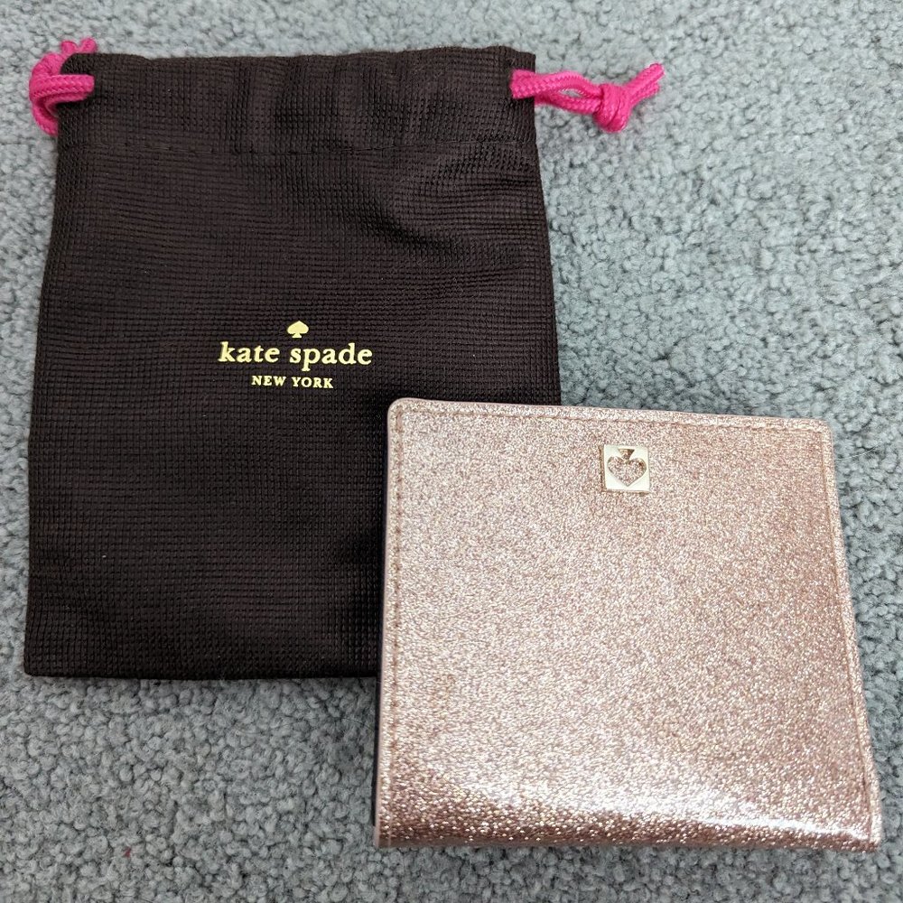 NWOT Kate Spade Glitter Mini Wallet - Pink